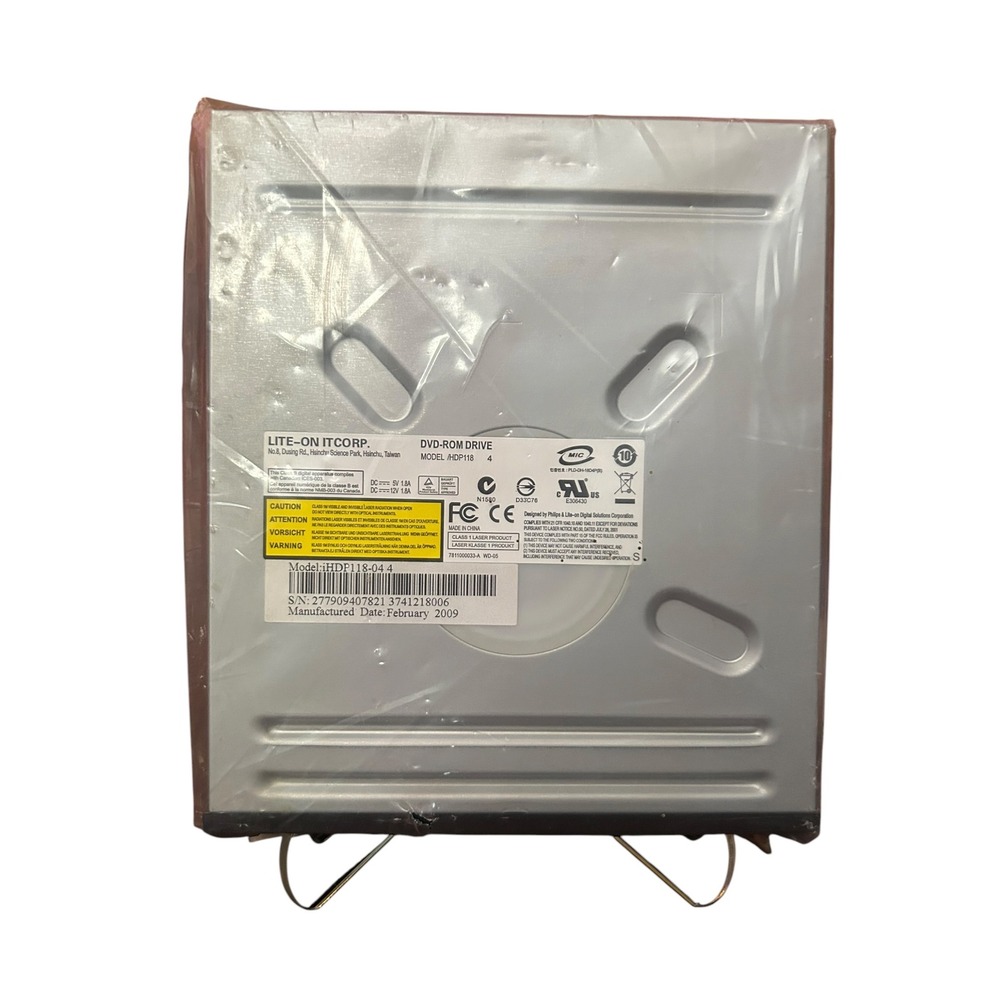 Lite-On iHDP118 18X Internal IDE DVD-ROM Drive NOS Sealed Black Vintage PC